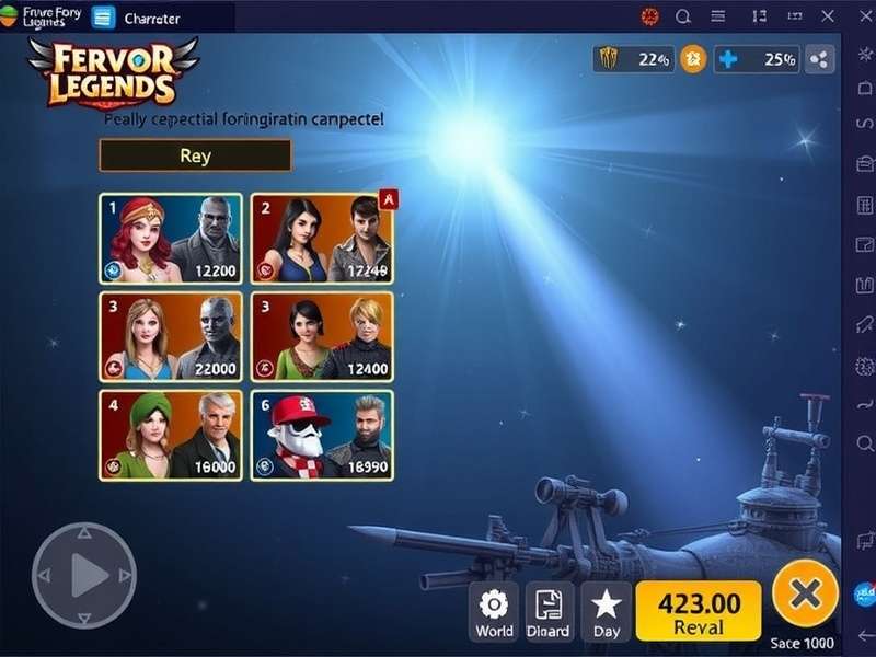 Fervor Combat Legends gameplay screenshot showing character selection